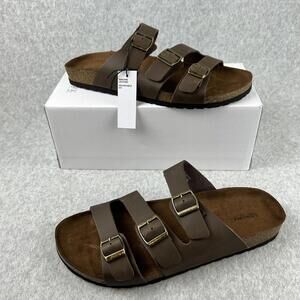 Sonoma Slip On Sandals Genuine Upper Leather Womens 10 Causal